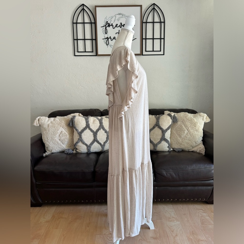 Free People Beach Terrazzo Maxi Dress In Wheat Resort Wear Size S Beach Summer - Picture 6 of 14